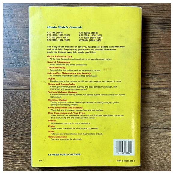 Vintage Honda ATC 185& 200 Manual - Picture 3 of 9